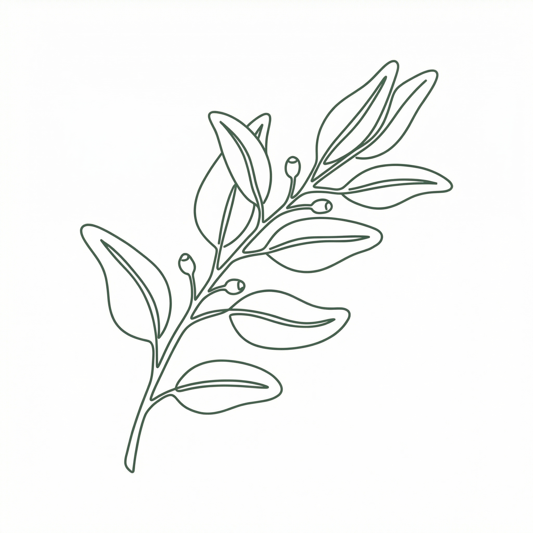 Decorative botanical leaf accent